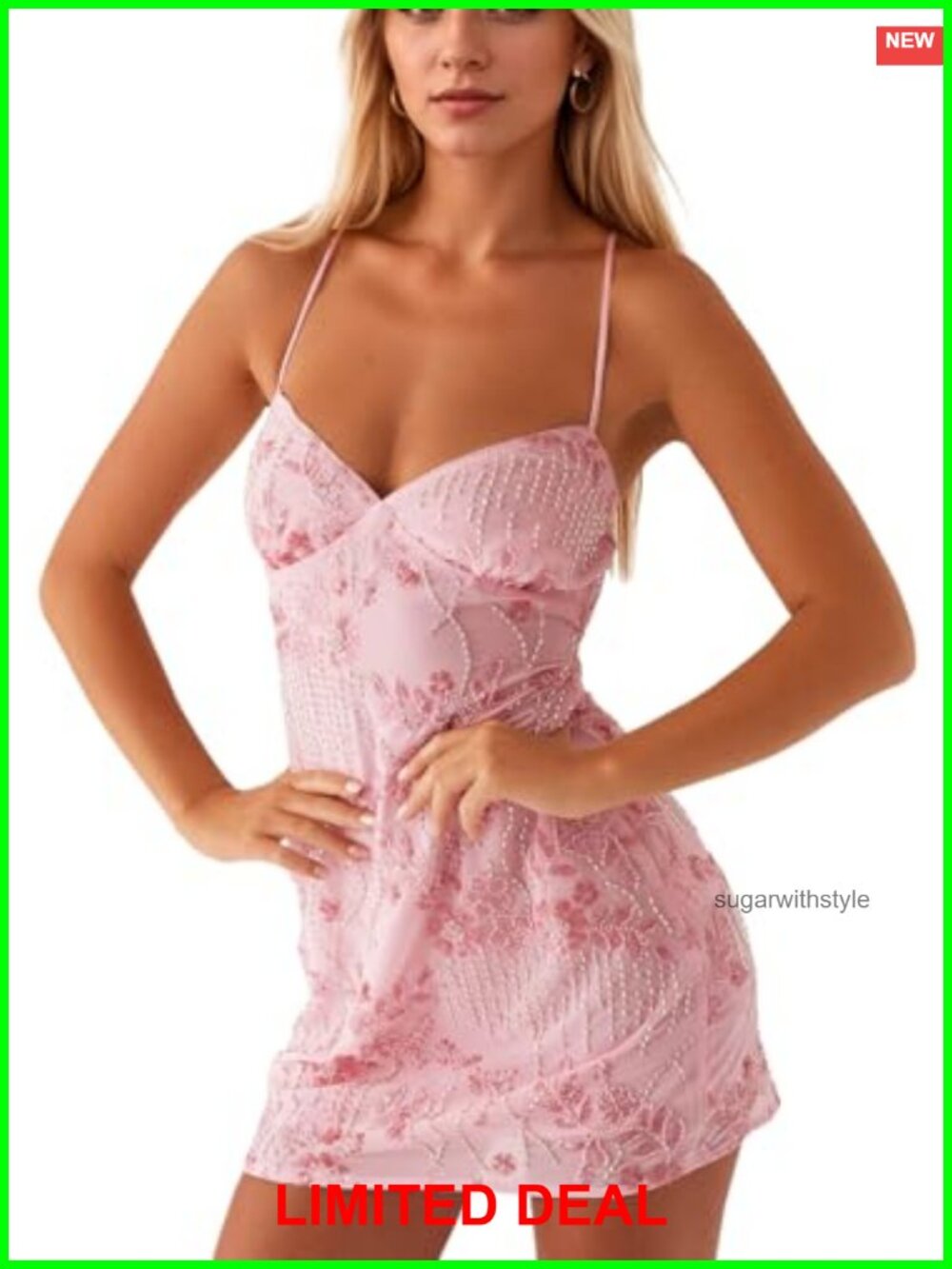 Sequin Rhinestone Mini Dress Sleeveless Deep V Neck Backless Party Clubwear